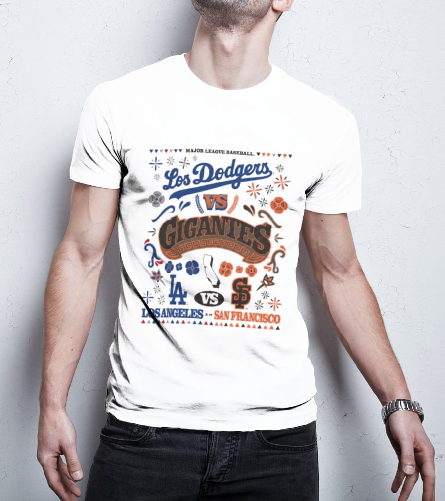 Major League Baseball Los Dodgers VS Gigantes Los Angeles San Francisco Matchup T-Shirt
