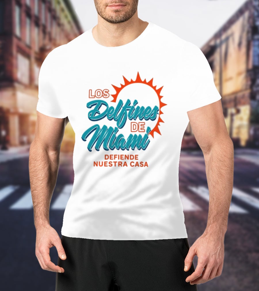 Los Delfines De Miami Defiende Nuestra Casa Solar T-Shirt
