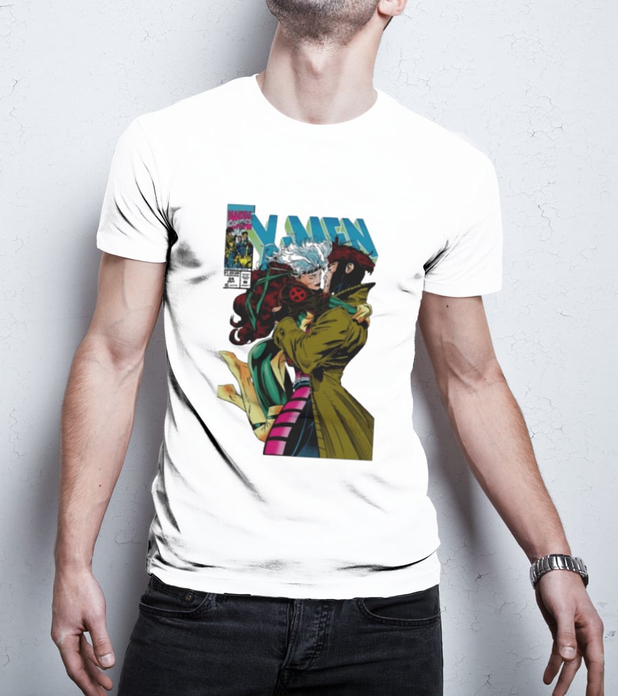 Marvel Comics X Men Gambit And Rogue Kiss Cover Comfort Colors Adult T-Shirt