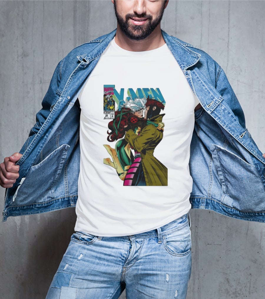 Marvel Comics X Men Gambit And Rogue Kiss Cover Comfort Colors Adult T-Shirt