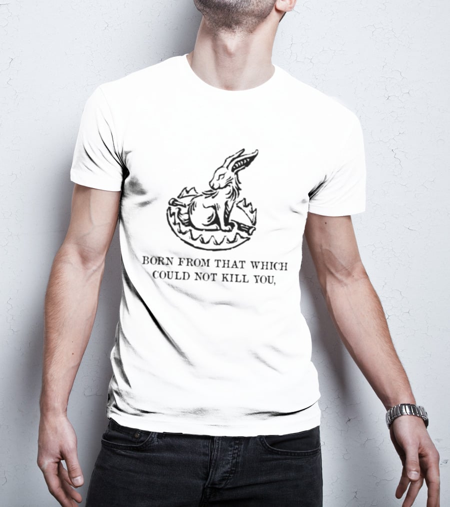 Rabbit Born From That Which Could Not Kill You Egg Shell Triumphant Resilience T-Shirt