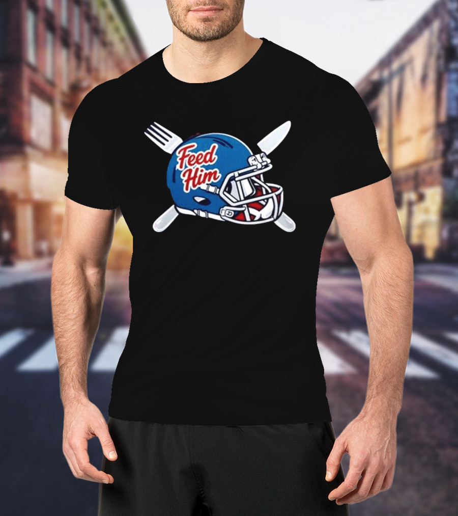 Ole Miss Rebels Feed Him Football Helmet 2026 T-Shirt