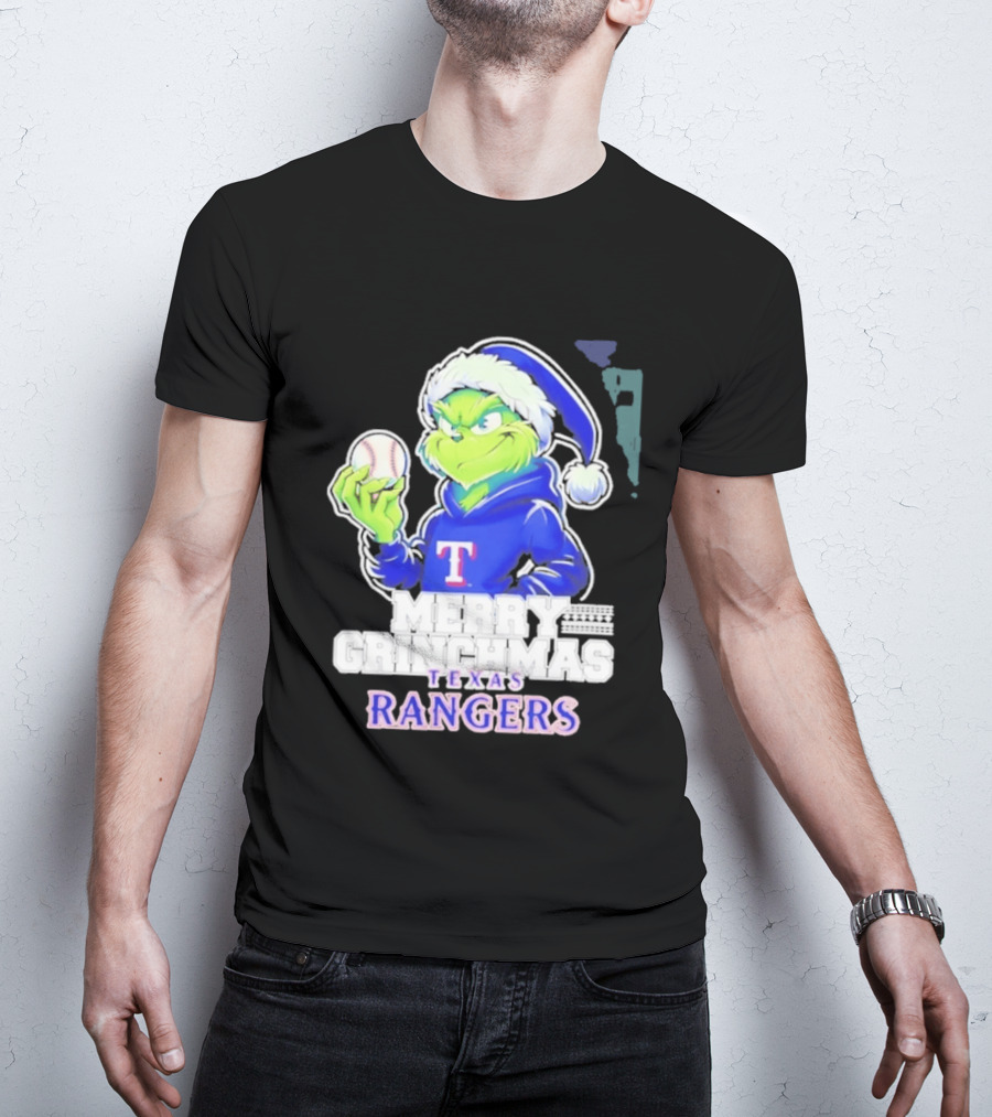 Grinch Merry Grinchmas Texas Rangers Baseball Holiday 2026 T-Shirt