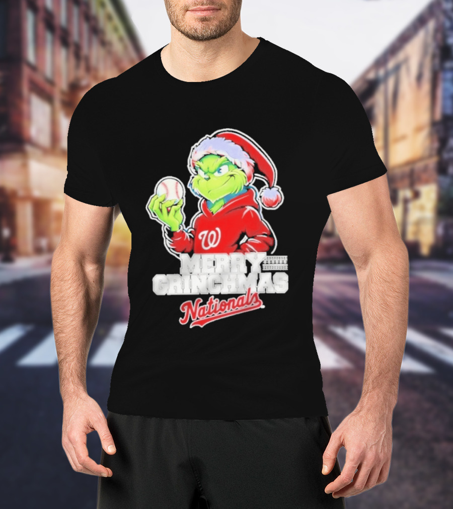 Grinch Merry Grinchmas Washington Nationals Baseball Christmas 2026 T-Shirt