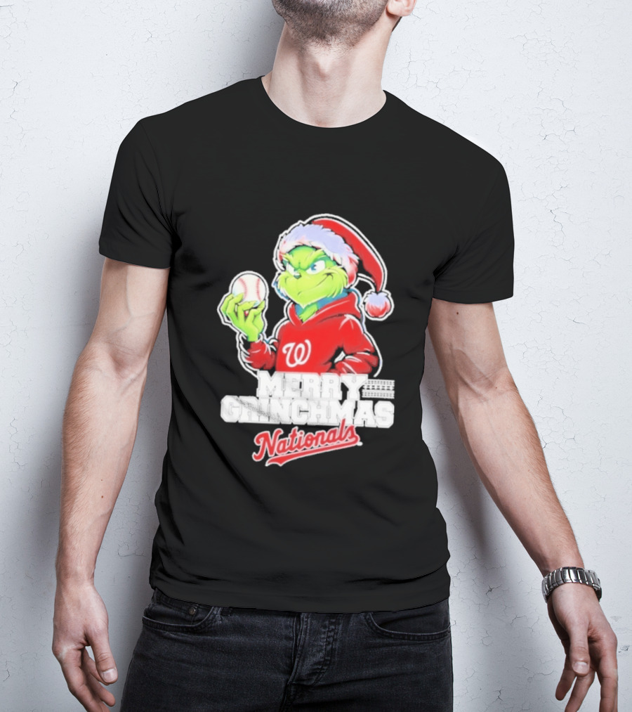 Grinch Merry Grinchmas Washington Nationals Baseball Christmas 2026 T-Shirt
