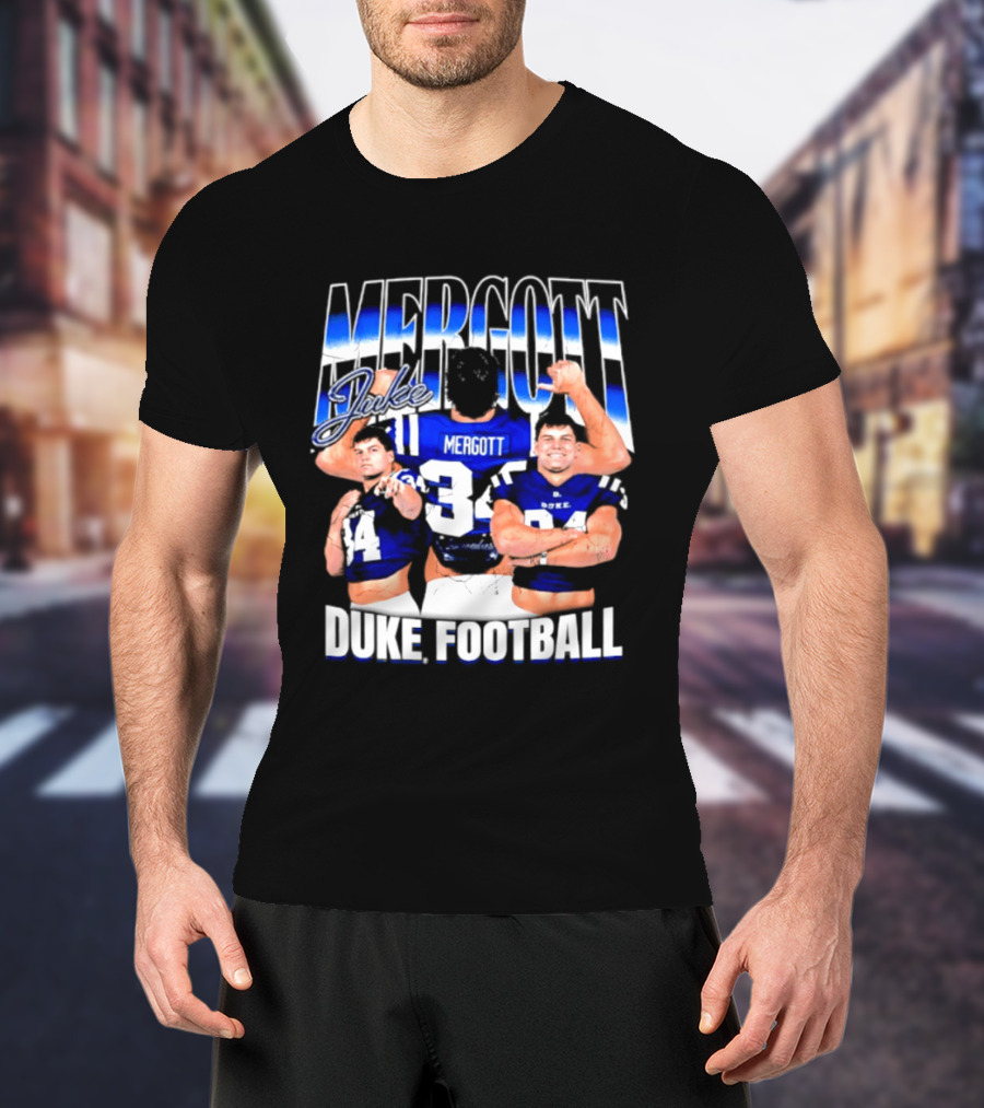 Duke Blue Devils Football Luke Mergott NCAA Player T-Shirt