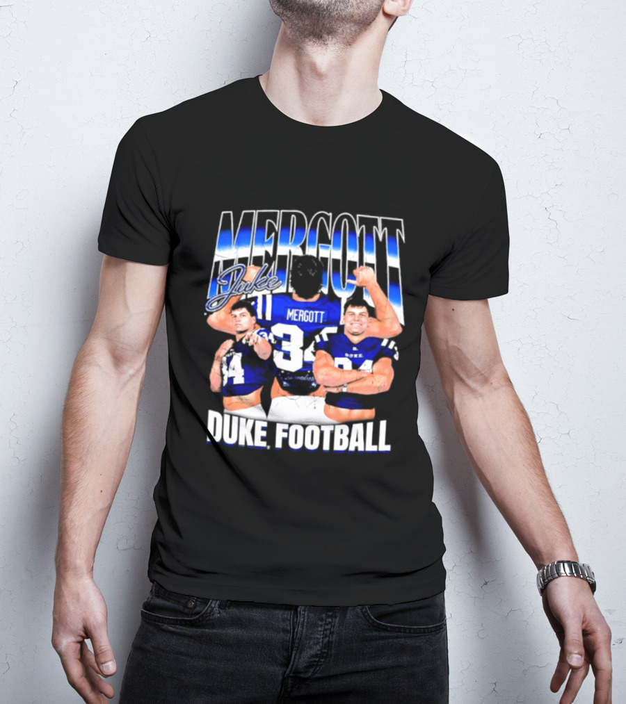 Duke Blue Devils Football Luke Mergott NCAA Player T-Shirt