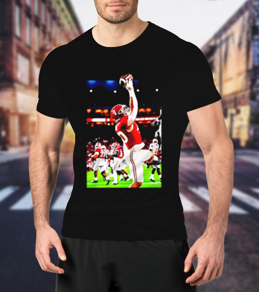 Alabama Crimson Tide Josh Ford One Handed Football Catch T-Shirt