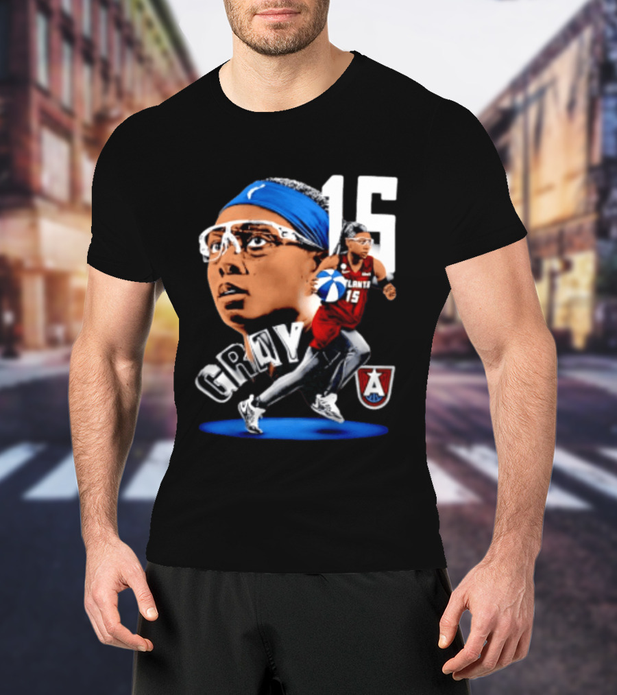 Allisha Gray 15 Atlanta Dream WNBA Basketball Player Action T-Shirt