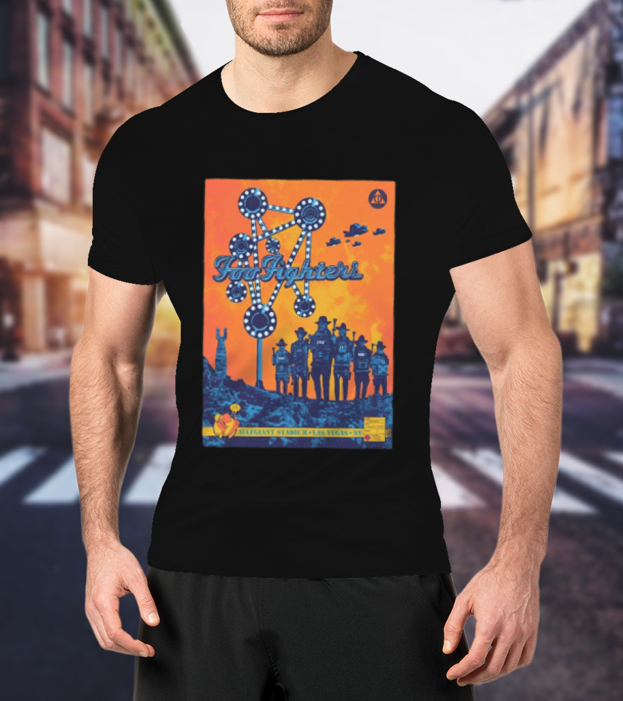 Foo Fighters Allegiant Stadium Las Vegas NV Space Theme Concert T-Shirt