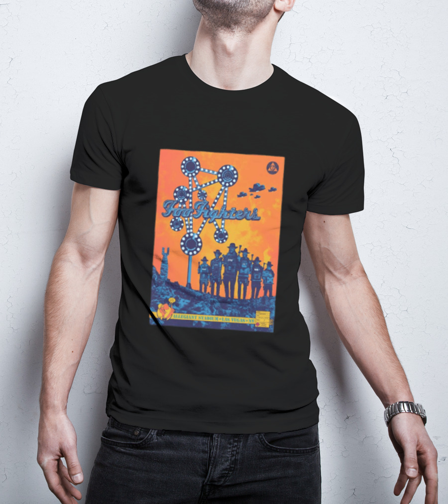Foo Fighters Allegiant Stadium Las Vegas NV Space Theme Concert T-Shirt