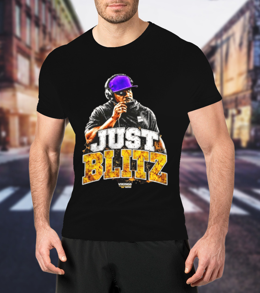 Brian Flores Just Blitz Vikings Now Bold Coaching Football Strategy T-Shirt