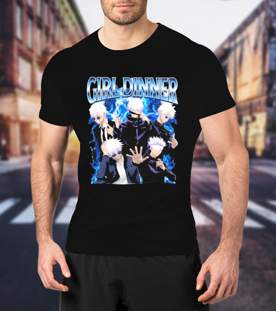 GIRL DINNER Gojo Jujutsu Kaisen Anime Character Collection T-Shirt