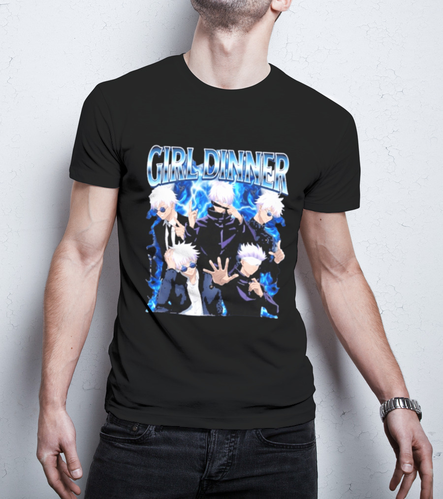 GIRL DINNER Gojo Jujutsu Kaisen Anime Character Collection T-Shirt