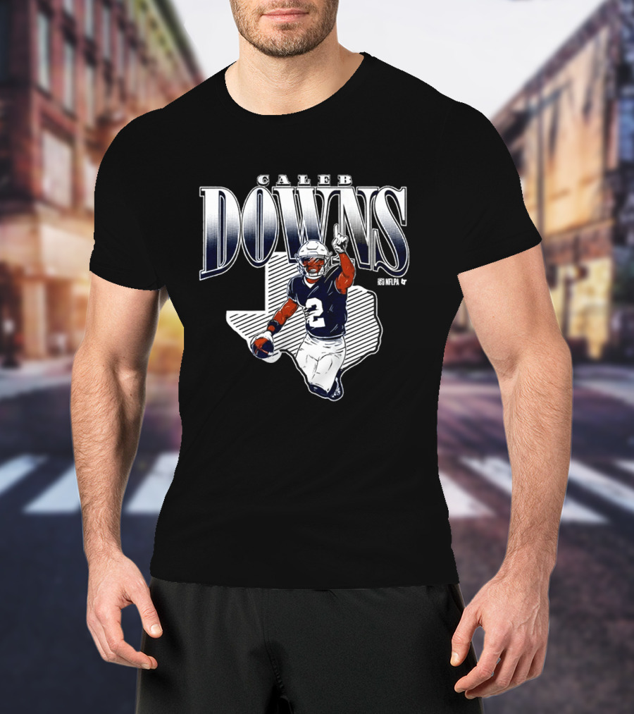 Caleb Downs 2026 Dallas Football Player Number 2 Texas T-Shirt