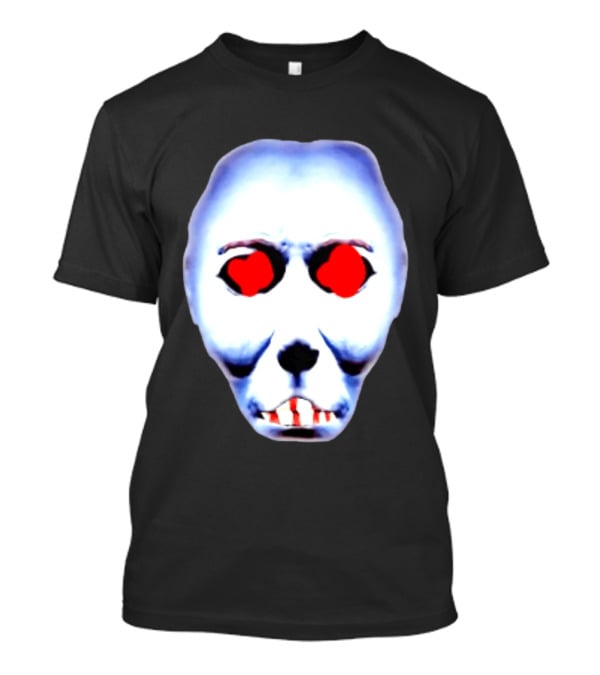 Creepy Alien Face With Red Eyes And Bread Teeth Surrealistic T-Shirt