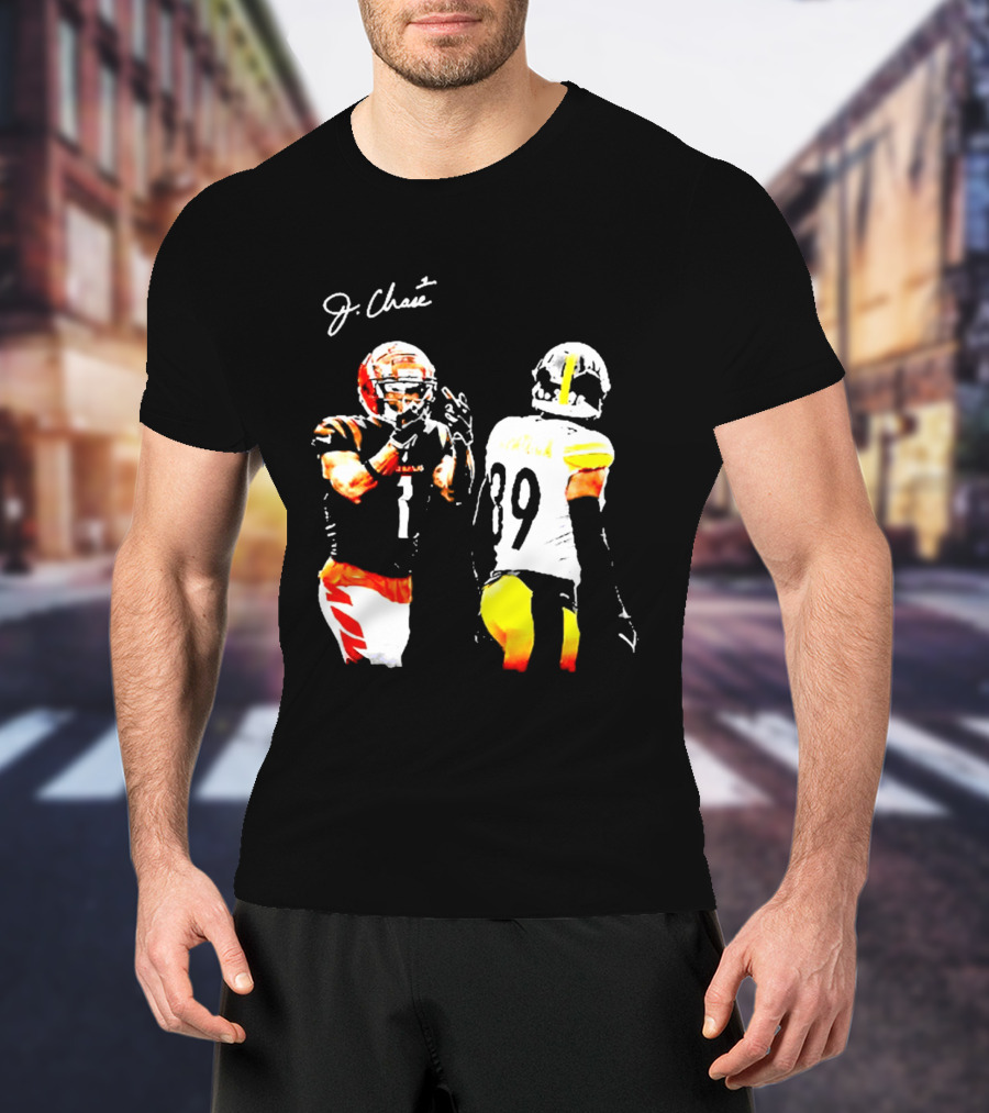 JaMarr Chase Vs Minkah Fitzpatrick Cincinnati Bengals Pittsburgh Steelers Football T-Shirt