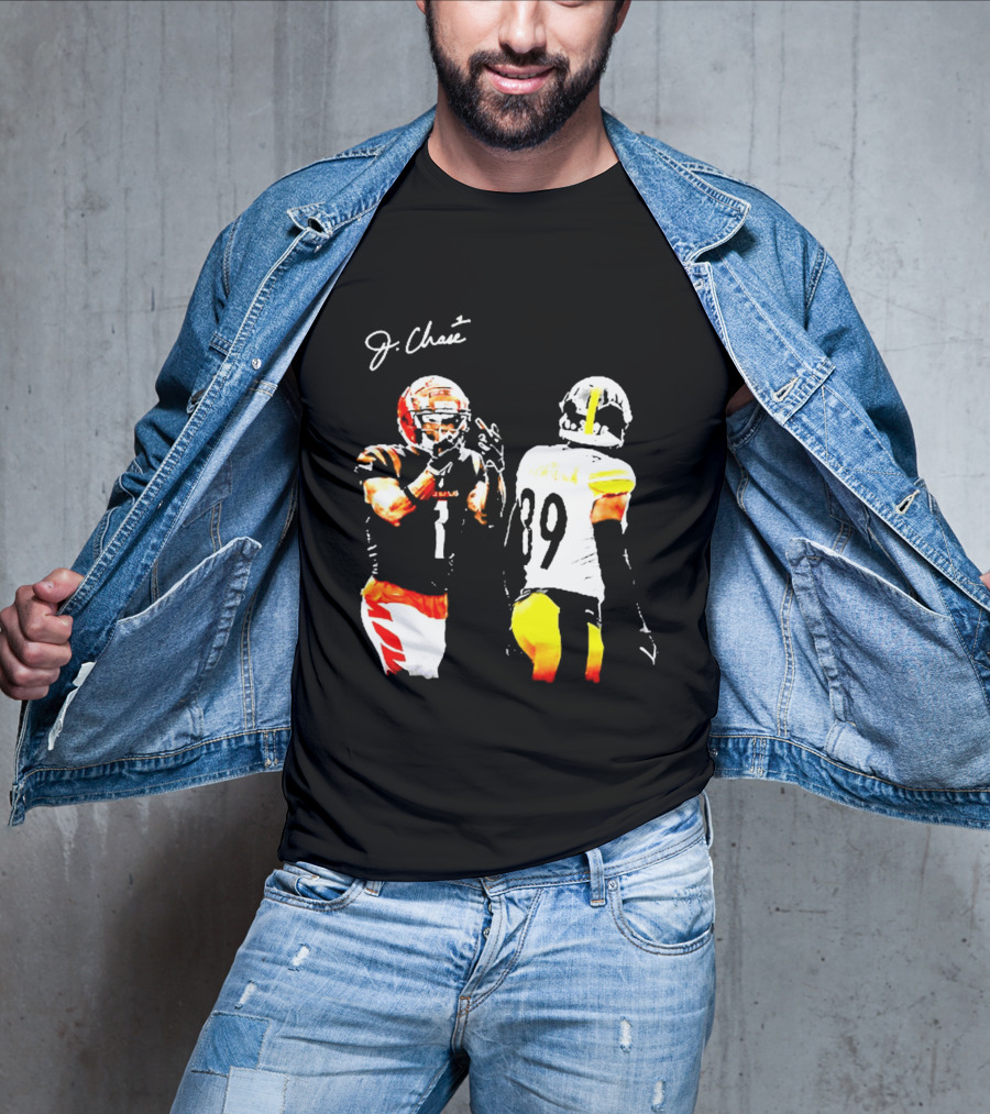JaMarr Chase Vs Minkah Fitzpatrick Cincinnati Bengals Pittsburgh Steelers Football T-Shirt
