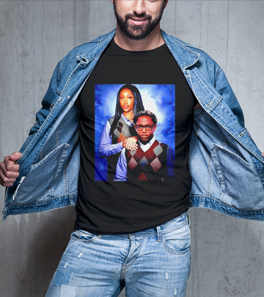 Kendrick Lamar SZA Stepbrothers Meme Argyle Sweater Humor T-Shirt
