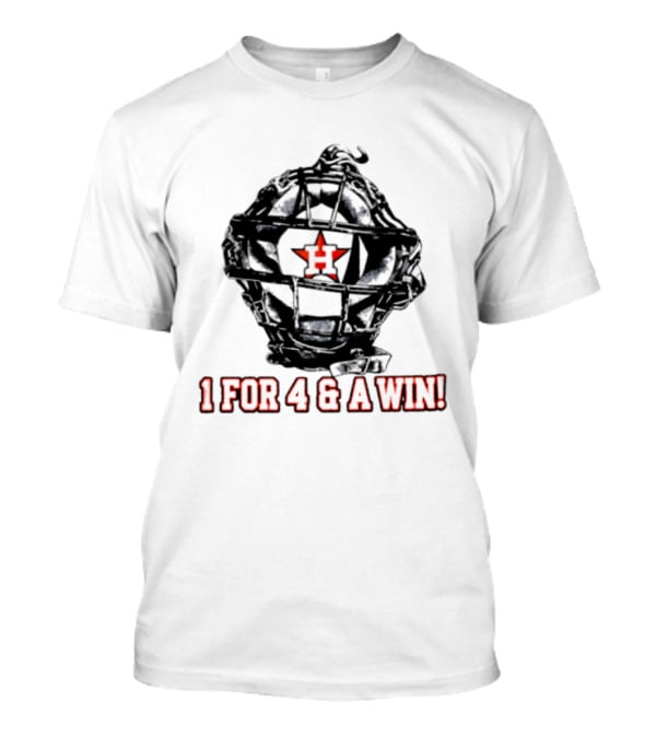 Houston Astros Baseball Helmet 1 For 4 And A Win Star T-Shirt