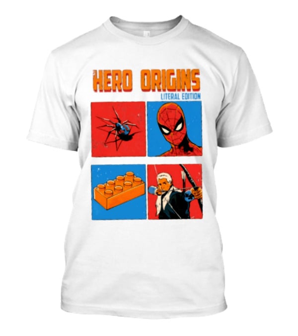 Hero Origins Spider Man Literal Edition Block Archer Spider T-Shirt