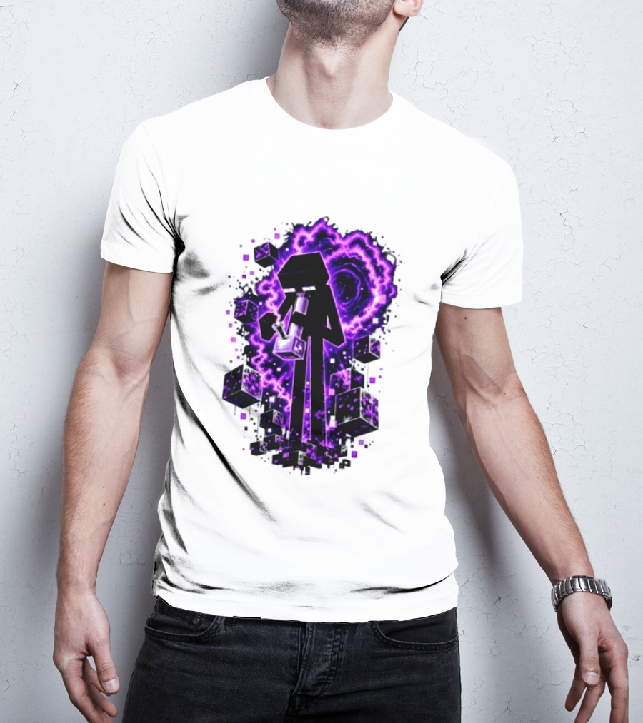 Enderman Purple Vortex Bong Villain Gaming T-Shirt