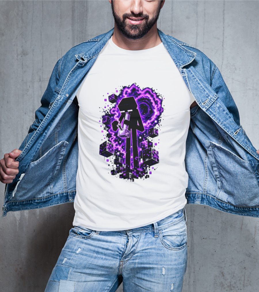 Enderman Purple Vortex Bong Villain Gaming T-Shirt