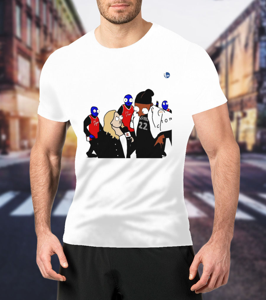 WNBA Las Vegas Aces A'ja Wilson Interview Cartoon 22 T-Shirt