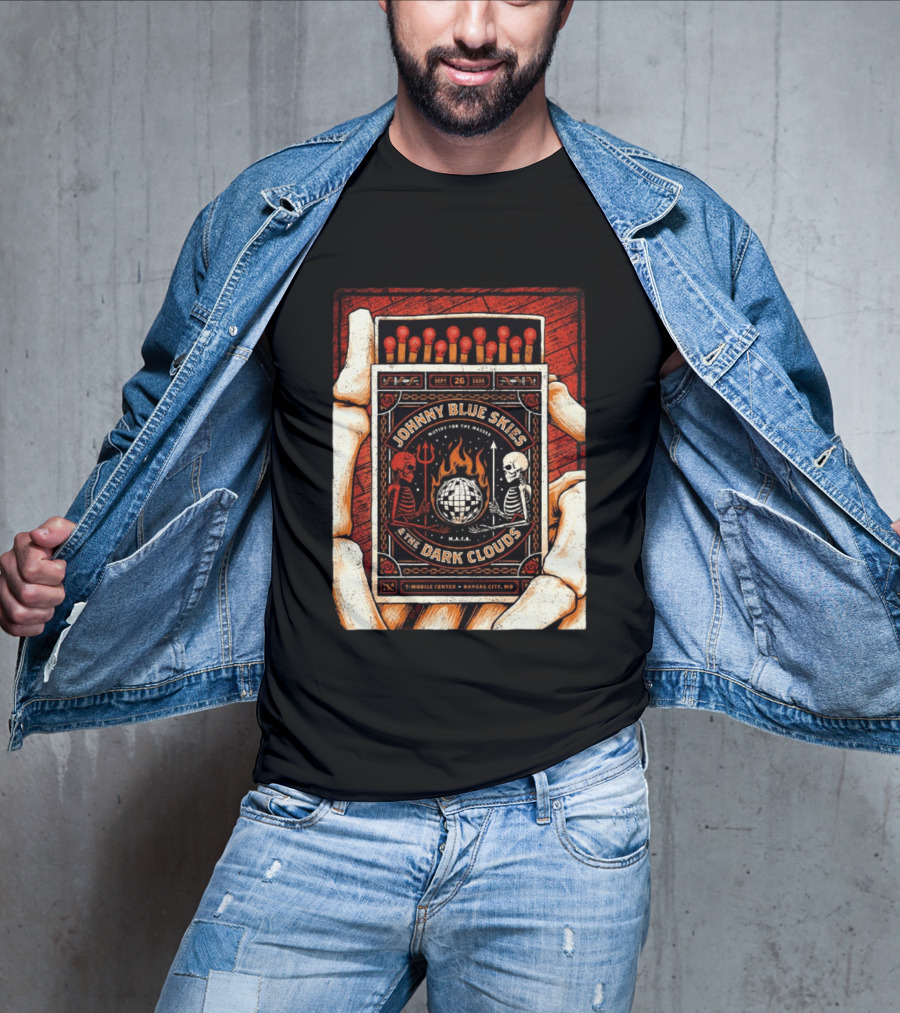 Johnny Blue Skies And The Dark Clouds Matchbox Mobile Center Kansas City MO September 26 2026 T-Shirt