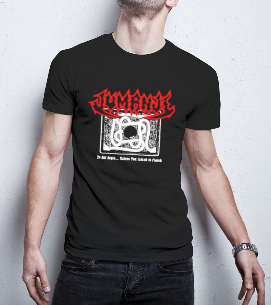 Jumanji Do Not Begin Unless You Intend To Finish Red And White T-Shirt