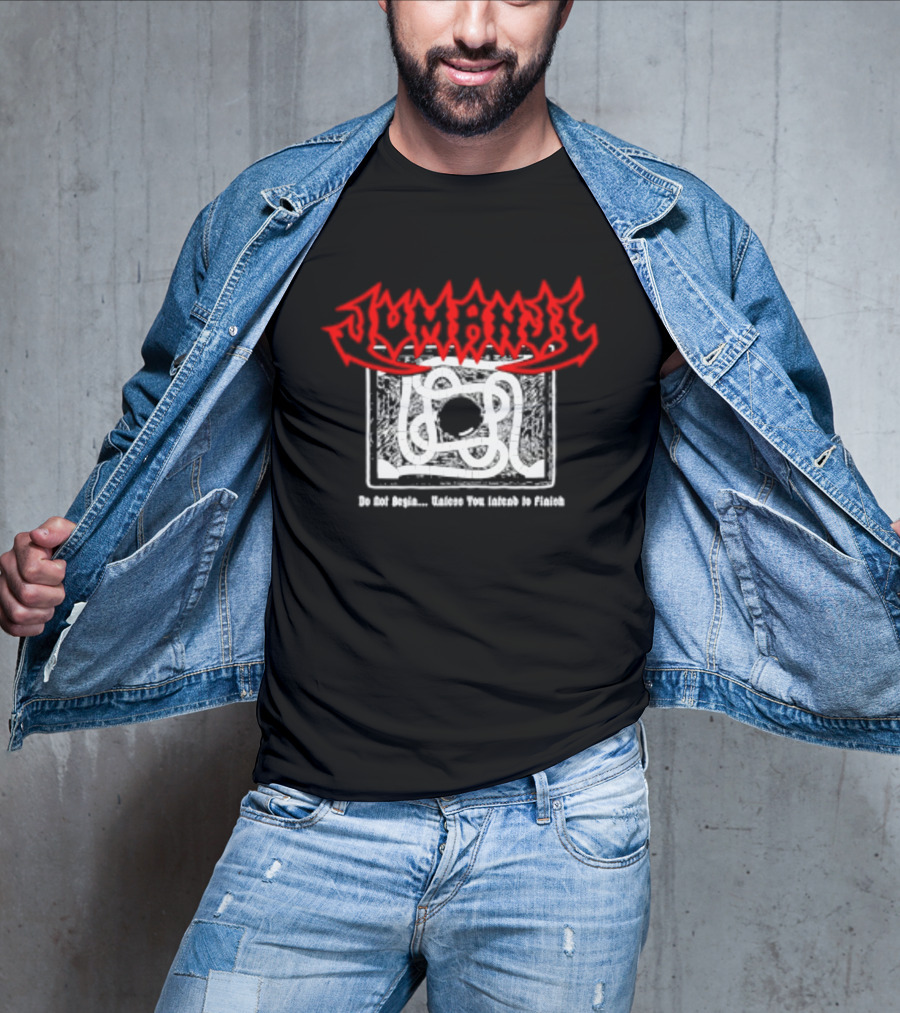 Jumanji Do Not Begin Unless You Intend To Finish Red And White T-Shirt