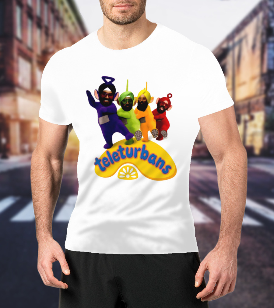 Teleturbans Teletubbies Sikh Turban Characters T-Shirt