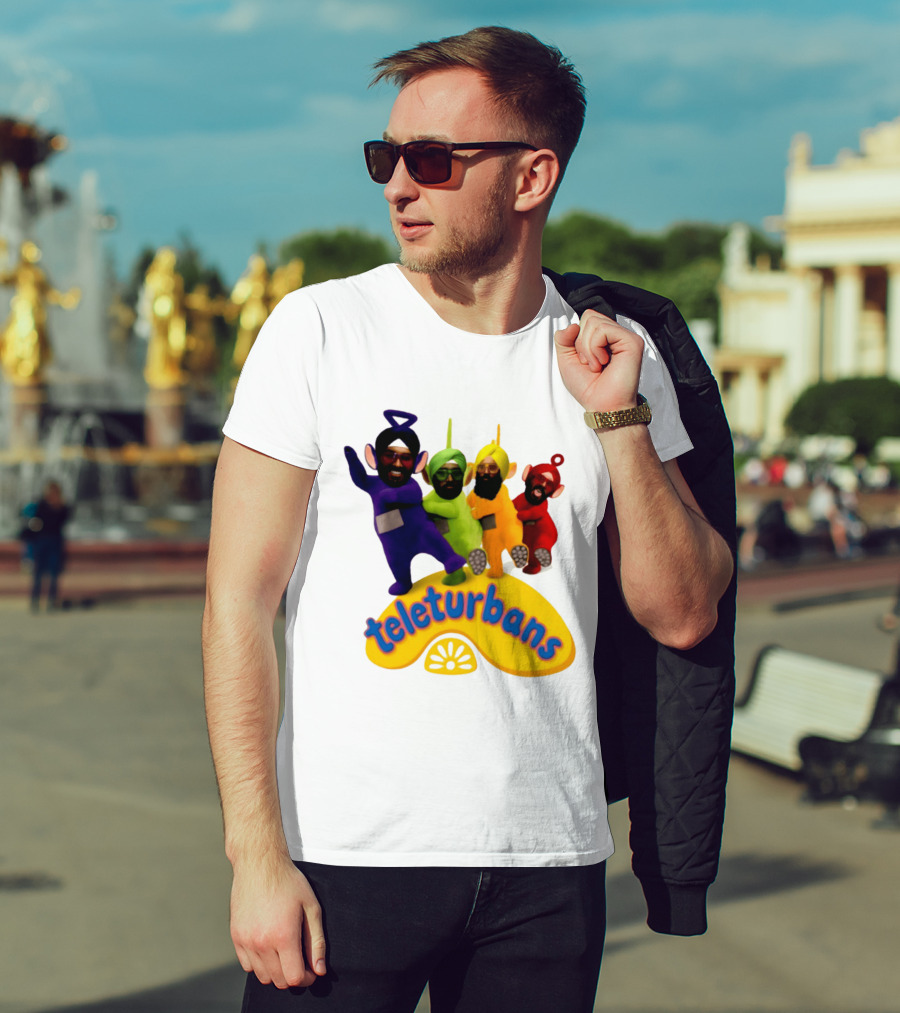 Teleturbans Teletubbies Sikh Turban Characters T-Shirt