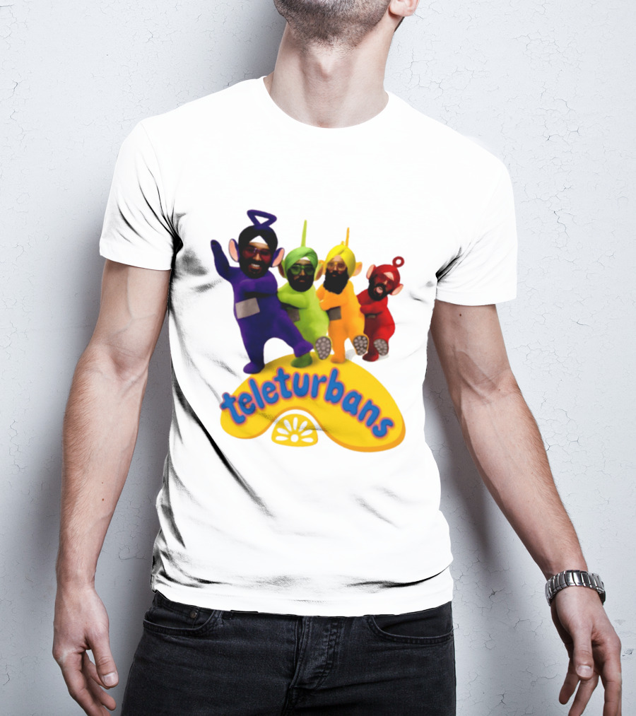 Teleturbans Teletubbies Sikh Turban Characters T-Shirt
