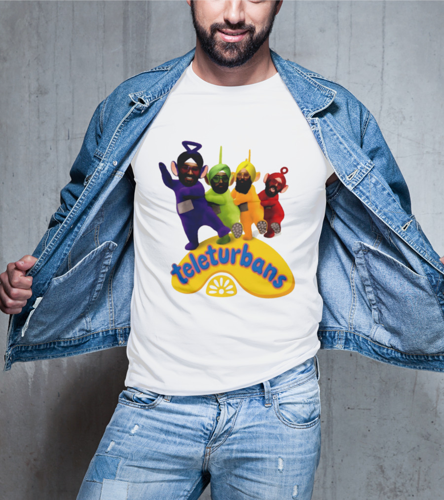 Teleturbans Teletubbies Sikh Turban Characters T-Shirt