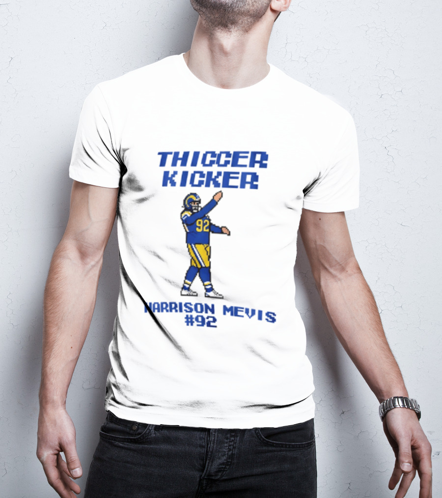 Thiccer Kicker Harrison Mevis 92 Los Angeles Rams T-Shirt