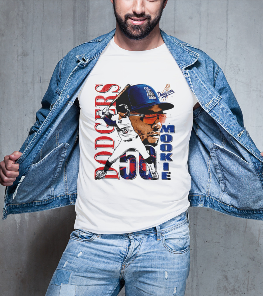 Los Angeles Dodgers Mookie Betts 50 Baseball Player Two Sided T-Shirt