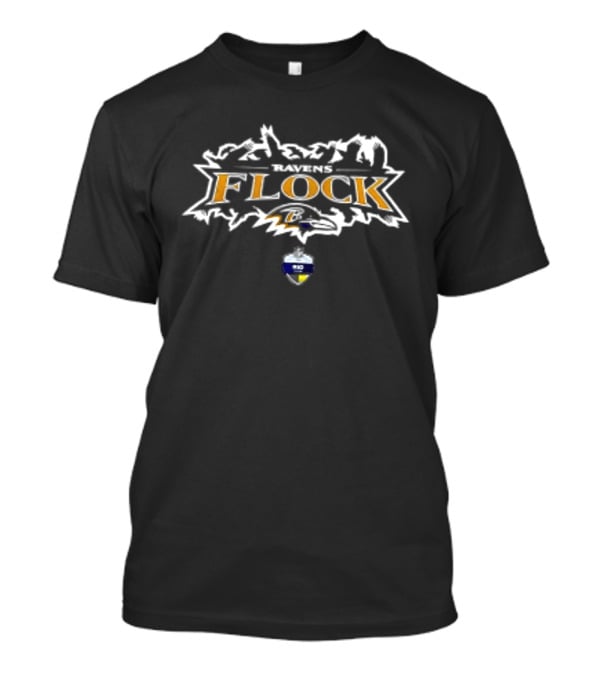 Baltimore Ravens 2026 Flock Rio De Janeiro Game Football Two Sided T-Shirt