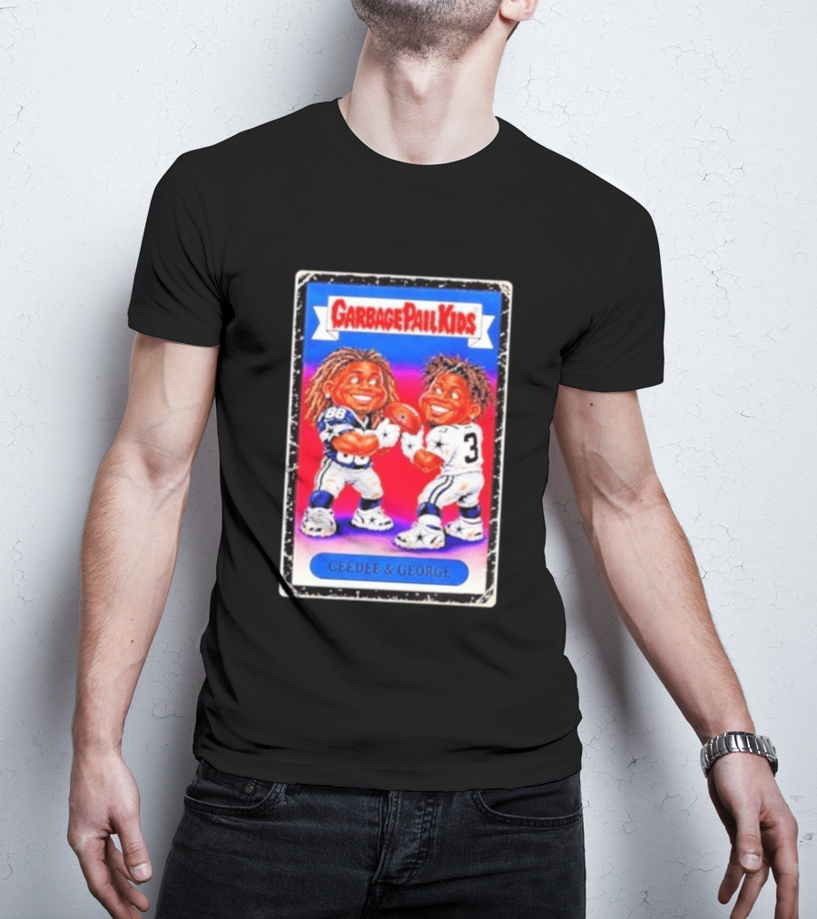 Garbage Pail Kids CeeDee George Cowboys Steelers Football Card Characters T-Shirt