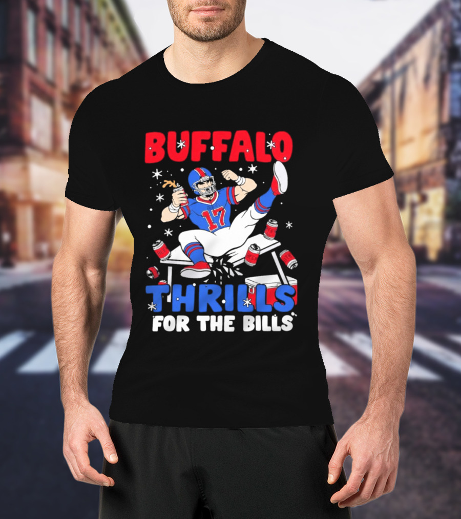 Buffalo Thrills For The Bills Celebration 17 Football T-Shirt
