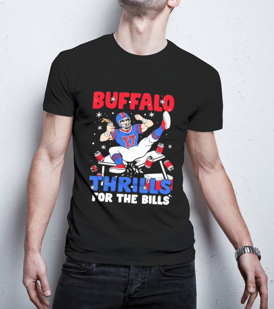 Buffalo Thrills For The Bills Celebration 17 Football T-Shirt