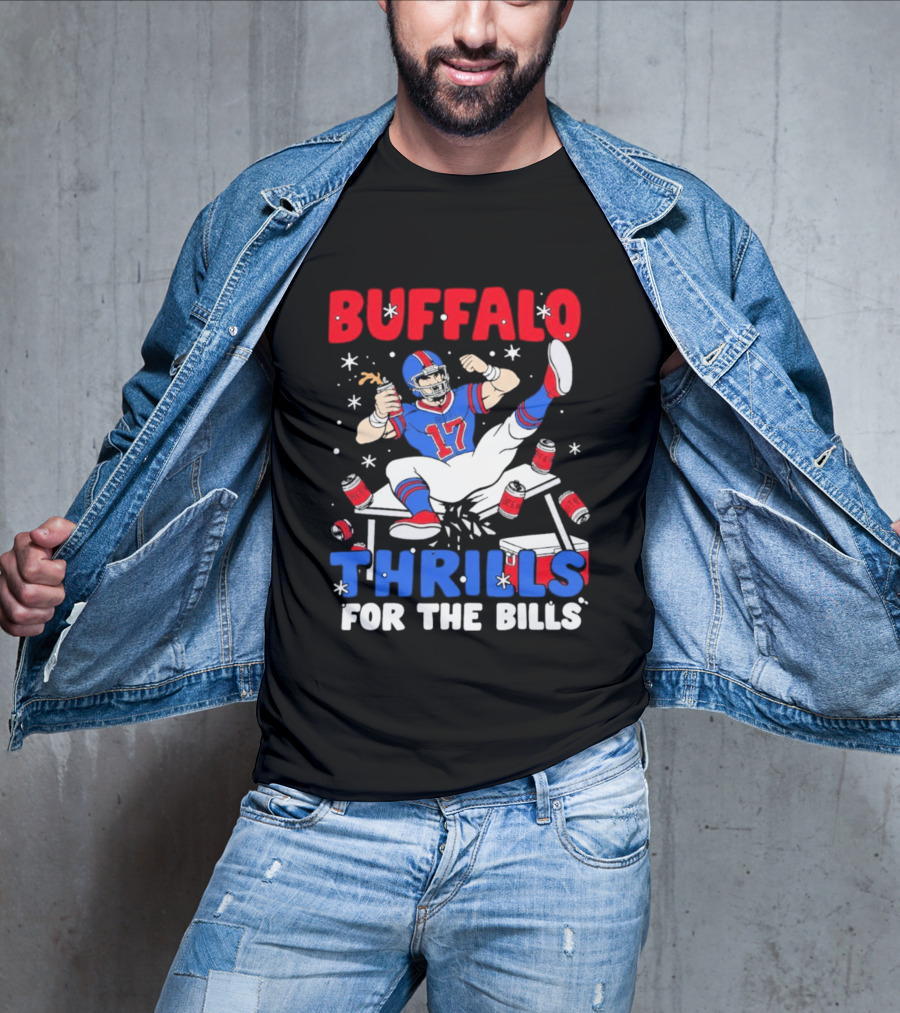 Buffalo Thrills For The Bills Celebration 17 Football T-Shirt