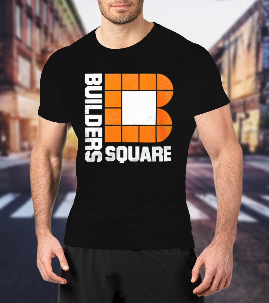 Builders Square Vintage Hardware Store Iconic Retro Logo Block T-Shirt