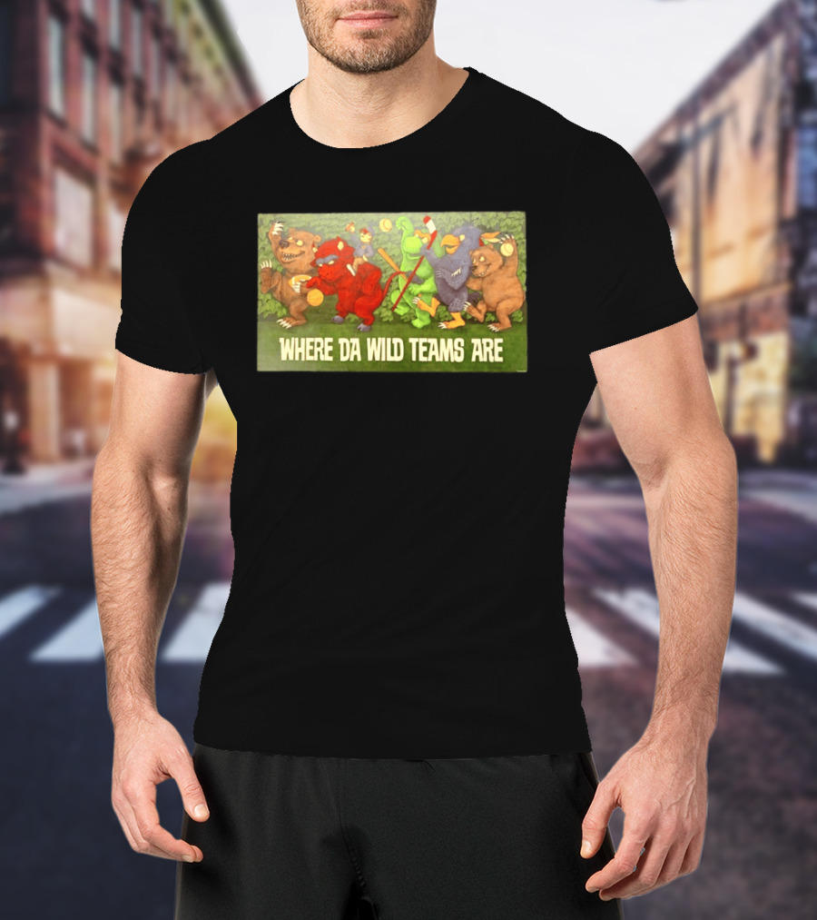 Where Da Wild Teams Are Cincinnati Reds Honore Milwaukee Mashup T-Shirt