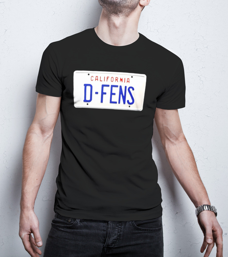 California D Fens License Plate Falling Down Movie Reference T-Shirt
