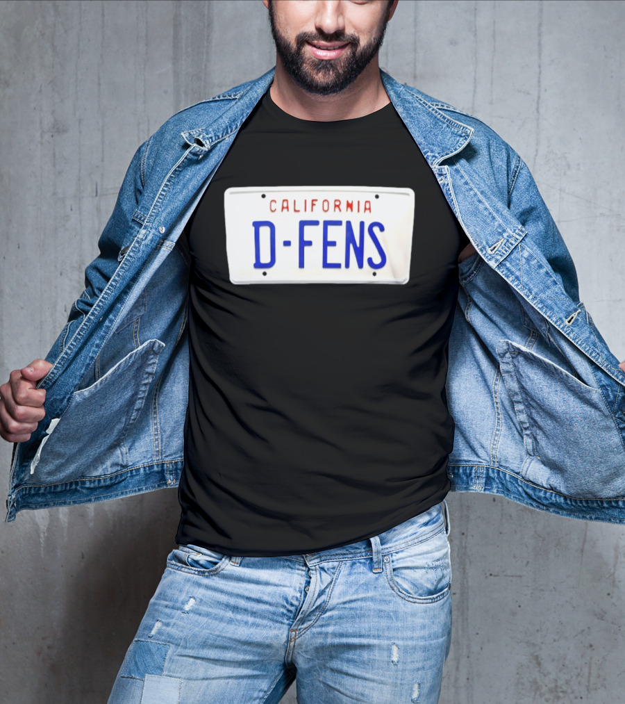 California D Fens License Plate Falling Down Movie Reference T-Shirt
