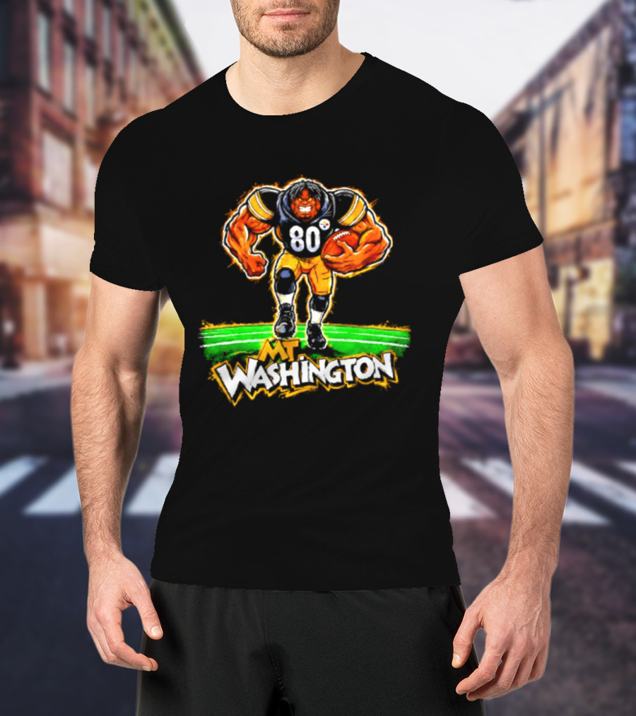Pittsburgh Steelers Darnell Washington No 80 Washington Paint T-Shirt