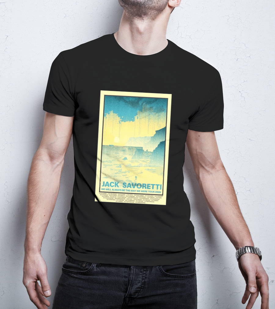 Jack Savoretti We Will Always Be The Way We Were Tour 2026 Bucharest Vintage Style Ocean Scene T-Shirt