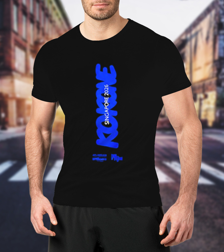 Kokone Singapore 2026 Atlassian Williams Blue Vertical T-Shirt