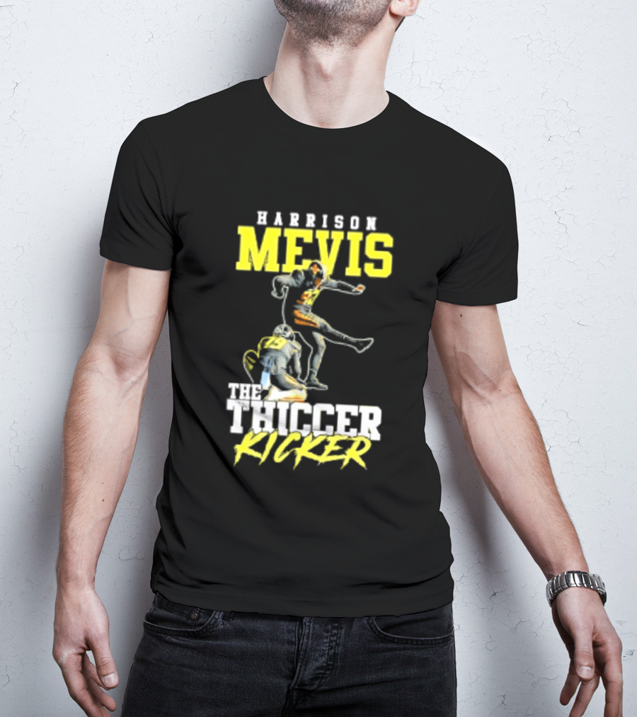 Harrison Mevis The Thiccer Kicker Football Player 92 T-Shirt